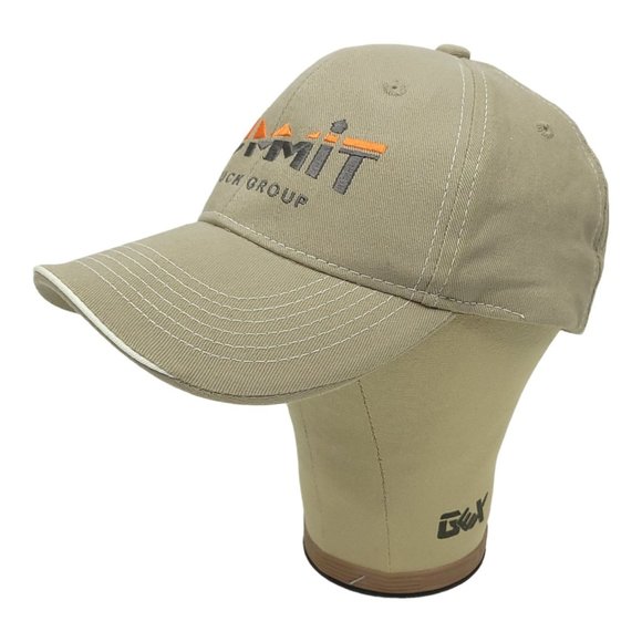 Summit Truck Group Khaki Strapback Cap Trucker Baseball Hat Embroidered Logo - Picture 2 of 12